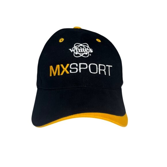 Sportsman MX Sport Baseball Cap Embroidered Logo Black Yellow Adjustable - Picture 1 of 7